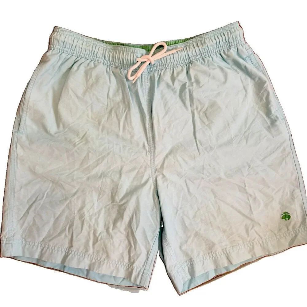 Brooks Brothers 346 Swim Shorts 7” Trunks Teal Green Mesh Lined Size M